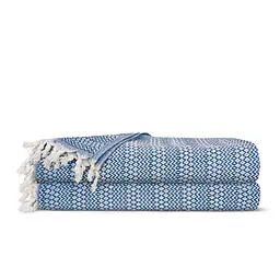 Плед бавовняний Cosas RHOMB CS4 200х230 см синій (Plaid_Rhomb_43Denim_200x230)