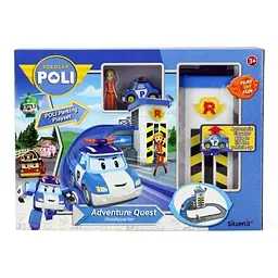 Трек з підйомником Robocar Poli з металевою машинкою Полі і фігуркою Джин (83316)