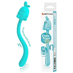 Вібратор Pretty Love Cute Bunny Turquoise, 7 vibration functions - мініатюра 2