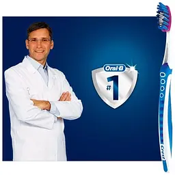 Зубна щітка Oral-B 3D White Luxe Pro-Flex, середня, синій - мініатюра 4