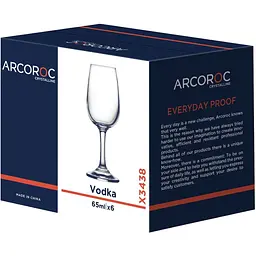 Набір чарок Arcoroc Vodka Stem на ніжці 6х65 мл (X3438) - мініатюра 2