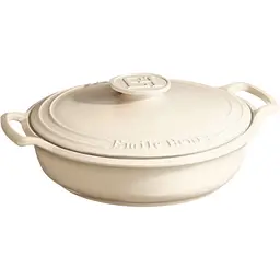 Каструля Emile Henry Sublime з кришкою керамічна 38.5х34х8.5 см 3.2 л бежева (564793)