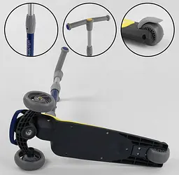 Самокат Best Scooter 62х17х31 см Чорно-жовтий 000231460 - мініатюра 3