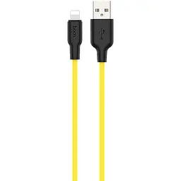 USB Cable Hoco X21 Silicone Lightning Black/Yellow 1m
