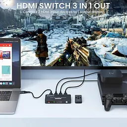 HDMI-перемикач 4K на 3 входи та 1 вихід із пультом - мініатюра 5