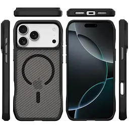 Чохол TPU Space Octagon with MagSafe для Apple iPhone 17 Pro Max (6.9) Carbon Black - мініатюра 3