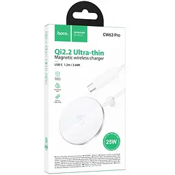 БЗП Hoco CW63 Pro Fast Qi2 magnetic 25W White - мініатюра 2