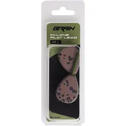 Грузило Brain In-Line Flat Lead 56g 2шт/уп Brown - мініатюра 2
