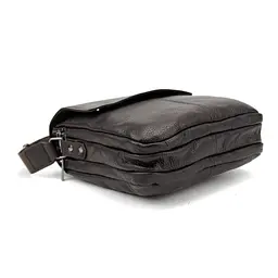 Шкіряний месенджер з клапаном на два відділи Tiding Bag M56-3508C коричневий - мініатюра 6