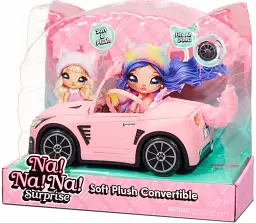 Машина для ляльки На На На Кетмобіль Na Na Surprise Soft Plush Convertible , Kitty Car - мініатюра 4