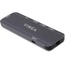 Концентратор Vinga USB-C 3.1 to HDMI+3xUSB3.0+PD100W+USB-C foldable cable (VHYC6FC) - мініатюра 3