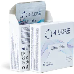 Презервативи 4Love Ultra thin ультра тонкі 4 шт. - мініатюра 2