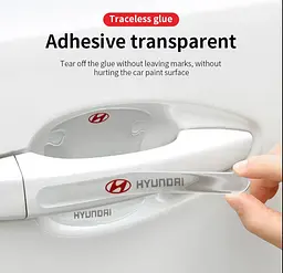 Комплект захисних плівок Нано під ручки авто (відбійник на дверях) Hyundai 8 шт - мініатюра 4