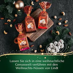 Шоколадні цукерки з мигдалем Lindt Weihnachtsmandeln Edelbitter 100г - мініатюра 7