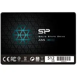 Твердотільний накопичувач SSD 512Gb Silicon Power A55 SATA3 2.5" TLC 500/450 МБ/с (SP512GBSS3A55S25)