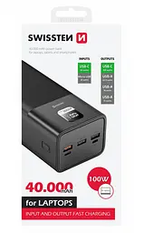 Портативна батарея Swissten POWER BANK For Laptop 40000mAh 100W PD Black - мініатюра 2