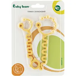 Тримач Baby Team силіконовий (3380_жовтий) - мініатюра 2