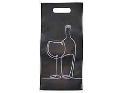 Еко сумка RendPak Пляшка с келихом чорний 940РР 183 x 390(1 x 50)(1 x 30)