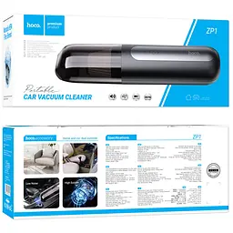 Портативний пилосос Hoco ZP1 Cool portable car vacuum cleaner Black gray - мініатюра 6