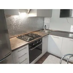 Самоклеюча алюмінієва плитка 3D Loft срібна мозаїка зі стразами 300х300х3мм (1824) - мініатюра 2