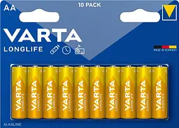 Батарейка Longlife лужна AA блістер 10 шт VARTA teh0018553