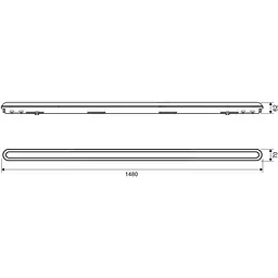 LED світильник Videx BNWL05 50W 1.5М 5000K 220V IP65 лінійний магістральний (VL-BNWL05-50155B) - мініатюра 15