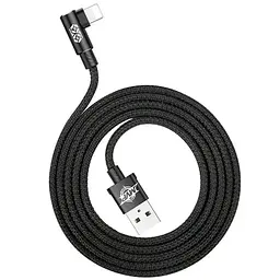 Кабель Baseus MVP Elbow L Shape Cable USB to Lightning 1.5A 2m CALMVP-A01 Black - мініатюра 2