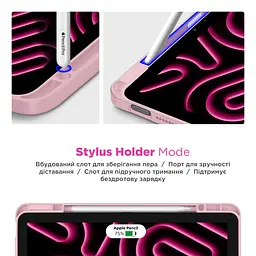 Чохол-книжка для планшета Xiaomi Redmi Pad Pro Poco Pad, Y-Type PEN, рожевий, магнітний, з тримачем для стилуса, протиударний, обкладинка з функцією підставки, екошкіра + ТПУ, функція автоматичного пробудження/сну, ArmorStandart (ARM85546) - мініатюра 4