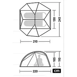 Намет двомісний Naturehike Star River (CNK2450WS022) коричневий - ультралегкий - мініатюра 2