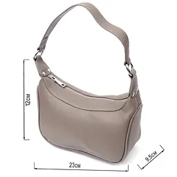 Шкіряна сумка напівкруглого формату з однією ручкою Vintage 23х12х9,5 см sum0029019 - мініатюра 4