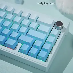 Набір кейкапів PBT Blue Gradient (130+), Білий - мініатюра 5