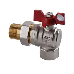 Кран кульовий кутовий з американкою Solomon 3/4″ ПОСИЛЕННИЙ B1043 - мініатюра 2