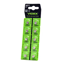 Батарейка годинникова Videx AG11/LR721 BLISTER CARD 10 шт VIDEX (23426-000)