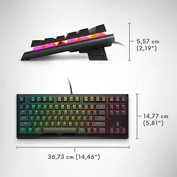 Dell Клавіатура Dell Alienware Tenkeyless Gaming Keyboard - AW420K - Black - мініатюра 2