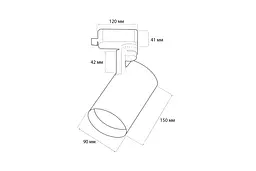 Трековий Світильник MJ-Light 8930-3T 30W WH 4000K - мініатюра 2