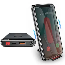 Портативна батарея Powerbank Baseus Wireless Power Bank 10000 mAh WXHSD-D01 Black - мініатюра 8