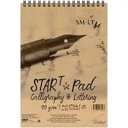 Альбом для каліграфії та леттерінгу у крапку SM-LT Art на спіралі Star T А5 90 /м2 30 аркушів