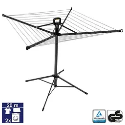 Сушарка для білизни підлогова Casa Si Pop-Up Rotary 20m Anthracite (CS92039B) - мініатюра 3