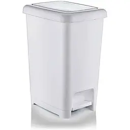 Смітник з педаллю DUNYA 15л Slim прямокутний 22,5x31x40см білий