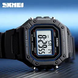 Наручний годинник Skmei 1496 Black White, 1496BKWT (17144) - мініатюра 4