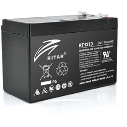 Акумуляторна батарея AGM RITAR RT1270B, Black Case, 12V 7.0Ah ( 151 х 65 х 94 (100) ) Q10