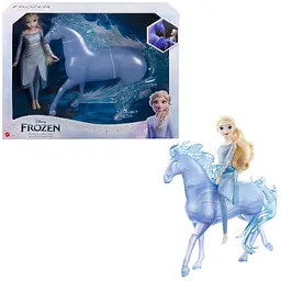 Лялька Disney Frozen Принцеса Ельза та її крижаний кінь Нокк з м/ф Крижане серце (HLW58) - мініатюра 3