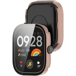 Чохол-накладка DK для Xiaomi Redmi Watch 4 Пластик Gloss Glass Full Cover (pink) - мініатюра 2