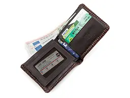 Портмоне 18229 з натуральної шкіри крокодила Коричневий 12х10 см CROCODILE LEATHER acs0032478 - мініатюра 3