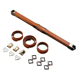 Фіксатор-розпірка LOCKINK Adjustable Spreader Bar Set, коричневий, шкіряний, ремені для шиї, рук/ніг - мініатюра 2