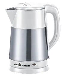 Електрочайник Sea Breeze SB-016 (нержавіюча сталь-білий)