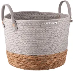 Кошик Minimalism 28х28х22см паперовий шпагат рогожка сірий ARDESTO hoz0012715