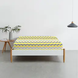 Набір простирадло на резинці 160х200 GREY / YELLOW ZIGZAG COSAS (4822052058862) - мініатюра 3