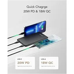 Зовнішній акумулятор Charmast W2002P 26800mAh 20W чорний - мініатюра 6