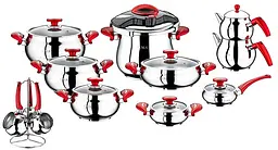 Набір посуду O.M.S. Collection 1028-R Red 22 предмети - мініатюра 2